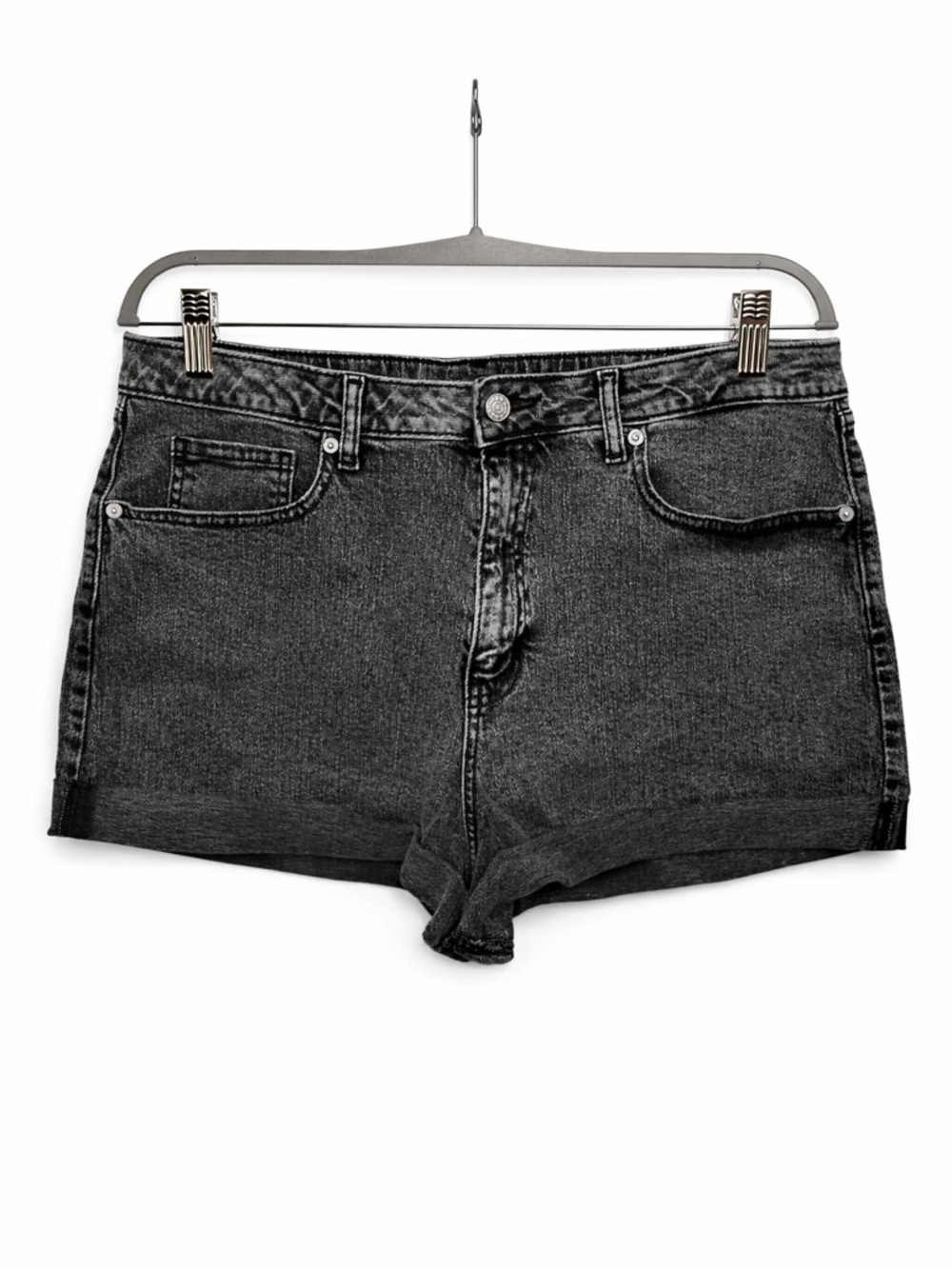Wild Fable High Rise Rolled Cuff Denim Shorts 2” Inseam Black 16R